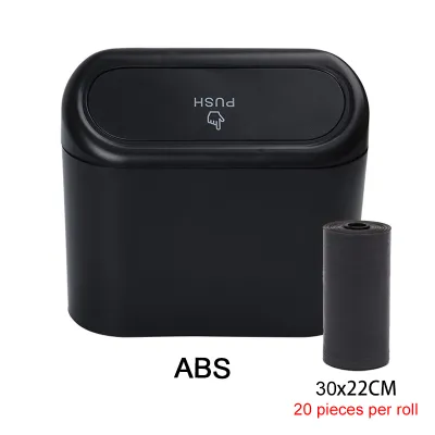 1/2/3Pcs Car Trash Can (with Lid) Contains 60 (300) Garbage Bags Small Car Trash Can Leak-proof Mini Car Accessories