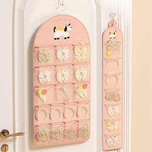 Childrens Hair Accessories Organizer Wall Hanging Bag Waterproof Hair Ties Bands Clips Storage Rack Bedroom Organization