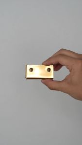 Jepit Kaca Ambalan U Gold Kilap (Stainless Steel 304)(Glass Clip) (Braket) (Glass Clamp)