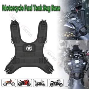1x Motorcycle Fuel Tank Bag Base Vest Portable Motorbike Tank Bags Mounting Kit for Universal Off-road Motorcycle Fuel Tank Pack