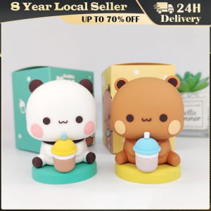 2024 Bubu Dudu Panda Bear Figure Toys Collectible Cute Action Kawaii Bear Toy Doll Ornament Home Deroc Birthday Christmas Gift