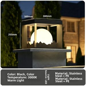 QIANQIU | Solar Waterproof Outdoor Garden Pillar Light