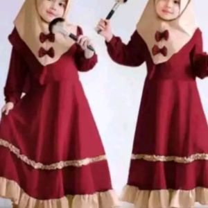 Jessica maxi dress with hijab set for kids age 4-5yrs old