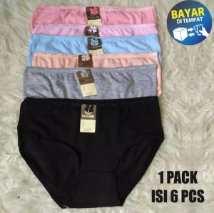 6 PCS CELANA DALAM WANITA HONITING /CELANA DALAM WANITA POLOS/CELANA DALAM WANITA IMPORT