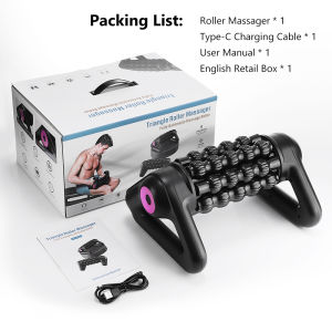 Hailicare | Electric Vibrating Foam Roller 5-Speed Deep Tissue Muscle Massage Roller with Forward/Reverse Rotation Rechargeable
