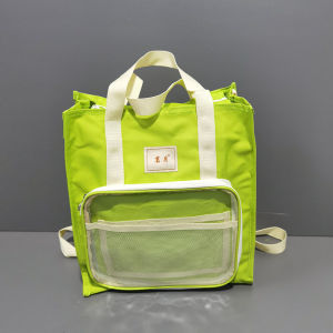 Túi Vải Oxford Dung Tích Lớn Túi Đeo Vai Đôi Đa Chức Năng Dây Đeo Vai Khóa Kéo Lý Tưởng Cho Học Sinh Và Mua Sắm