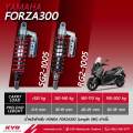 KYB Forza 300 350 K Alpha 390 mm โหลดเตี้ย โช้คแก๊ส แบรนด์ญี่ปุ่น ของแท้. 