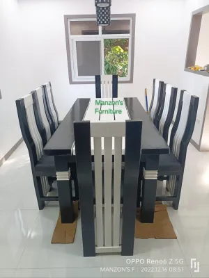 8-seater modern design dining set (gmelina wood)