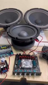 ZK-AS21 2.1 Channel TPA3255 Bluetooth Digital Power Amplifier Modul Papan Subwoofer Nada Tinggi dan Rendah 220WX2 + 350W