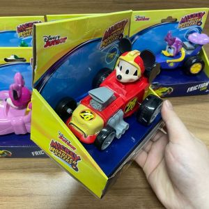 Disney Mickey Mouse Pull Back Car Toy Donald Duck Daisy Duck Cartoon Figure Model Inertial Pull-Back Sports Car Kids Xmas Gifts