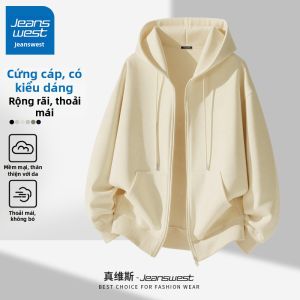 Jeanswest | Áo Hoodie Nam Form Rộng Phong Cách Đường Phố Mỹ