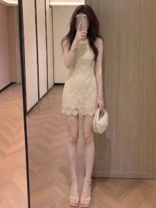 CHANGTONG | Seductive Elegant Off-Shoulder Waist-Tightening Slim Fitting Pencil Short Dress