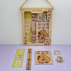 (Modern Art) 6in1 cute stitch capy spiderman stationery set