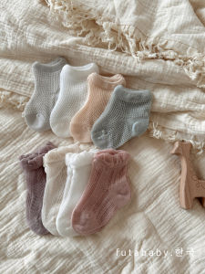 ถุงเท้าเด็กผ้าฝ้ายระบายอากาศได้ดีแบบไร้กระดูก ถุงเท้าผ้าตาข่ายบางสำหรับฤดูร้อนสำหรับทั้งชายและหญิง ถุงเท้าแบบสวมสบายสำหรับทั้งบุตรชายและบุตรสาว