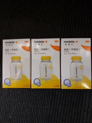 Medela Breastmilk 150ml Storage Bottles with Lid (Pack of 3) With Box