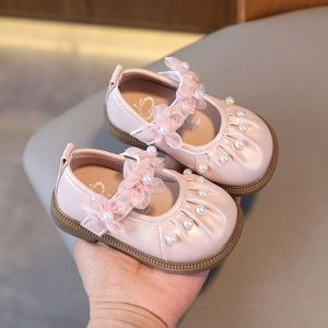 Soft Bottom Princess Style Baby Walking Shoes Leather