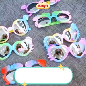 Kính cho bé 3-8 tuổi gọng nhựa chắc chắn Baby-S Kính mát cho bé chống tia UV cao cấp nhiều họa tiết đáng yêu – SK020