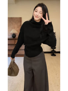 YUEZHONGWEI | Turtle Neck Pullover Sweater Black