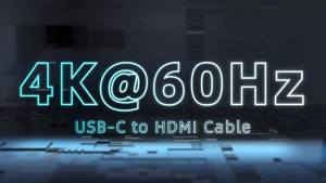 Cabletimes | CABLETIME USB C to HDMI Thunderbolt 3 Type C HDMI Cable 4K 60Hz for Samsung Huawei MacBook Pro Air iPhone 17 16 C to HDMI