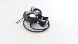 Đèn Pha LED Xe Máy Hai Màu Đèn Báo Hiệu Nhấp Nháy Đèn Sương Mù RGB Có Công Tắc Đèn Chiếu Xa/gần Phụ Kiện Xe Máy 12V