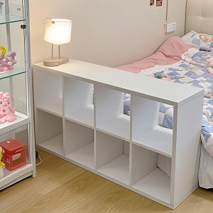 ZHUOHE | Multifunctional Creamy Style Semi-Enclosed Combination Cabinet White Grid Design