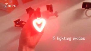 Bike Tail Light LED Waterproof Bicycle Rear Light Heart Shape Outdoor Cycling Light Bicycle Parts