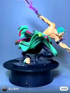 Bandai | Hot One Piece 10cm Anime Figure GK Roronoa Zoro Three-blade Sa-maximum Manga Anime Statue Action Figure Collection Model Gifts