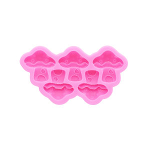 GJ-65 Cartoon Mini Mushroom Shoes and Clothing Decoration Accessories Drip Mold Chocolate Cookies Cake Dessert Decoration Molds
