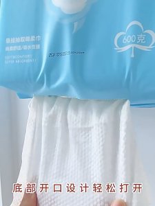 Disposable Cotton Face Towel - 100% Plant Fiber - White - 20cm x 20cm - 60 pcs/pack - Thick, Absorbent, Soft