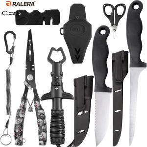 Lure Fishing Pliers Equipment: Fish Gripper Fishing Pliers Fish Scissors Fishing Knife Complete Set Essential for Fishing