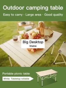【VIDKHSY Store】Outdoor Folding Camping Table | Portable Aluminum Alloy Outdoor Picnic Desk Heavy Duty For Picnic Party Beach BBQ Fishing Hiking