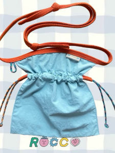 2025 New Cord Drawstring Slant Crossbody Bag Lightweight Mobile Phone Bag Versatile Fashionable for Youth Polyester Material