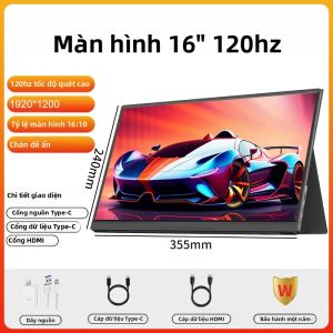 LANLIPU | Màn Hình Di Động LANLIPU 16 Inch 100% SRGB 144Hz IPS Gaming Display Với Type-C HDMI Cho PS4/5 Steam Deck Switch PC Mac Phone