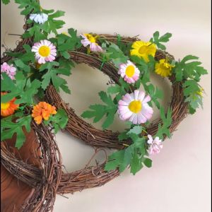 Tanaman Hias Plastik Kayu Bunga Daisy Aster Crown Dekorasi Hiasan Gantung Dinding Rumah COD PBP125