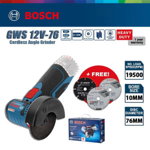 Bosch | Bosch GWS 12V-76 Brushless Angle Grinder 12V Brushless Motor Angle Grinder Lithium-Ion Angle Grinder Professional