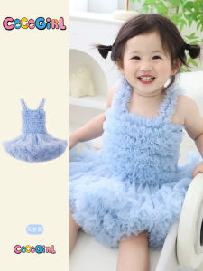 Summer Wind Puffy Skirt Baby Girl Cotton Lace Birthday Dress Sweet Style Childrens Clothing Infant Dress Princess Dress