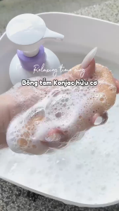 Bông tắm bông rửa mặt Dotori hữu cơ thuần chay mềm mịn không gây kích ứng lành tính cho trẻ sơ sinh và gia đình