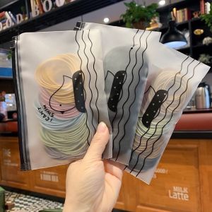 100pcs Ikat Rambut Karet Elastis warna Polos isi | ikat rambut | COD