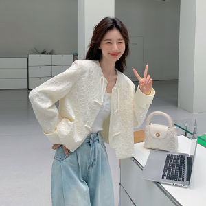 New Chinese Style Short Embroidered Jacket Womens Early Spring New Fashion Sensation Small Size Button up Top