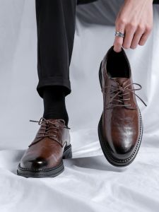 Nanjiren | Summer Mens British Style Business Formal Genuine Leather Derby Shoes