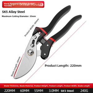 MONLEYTA | Effort-Saving High Carbon Steel Pruning Shears For Branches Fruit Trees Floral Trimming Garden Pruning Scissors Household Use
