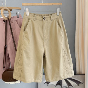 LIYANGANG | High Waist Cargo Straight-cut Wide Leg Mid-thigh Short