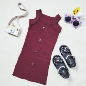 D120 DRES BAHAN RAJUT ANAK PEREMPUAN 2-4 TAHUN disayangbayi