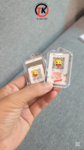 Móc khóa in ảnh theo yêu cầu in mã QR biển số xe in 2 mặt 2 ảnh khác nhau– Tuấn Kiệt Photo