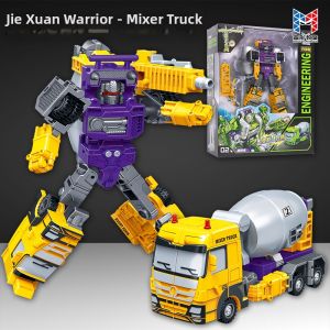 xinlexin | Đồ Chơi Xe Tải Trộn Bê Tông Màu Vàng Có Thể Biến Hình