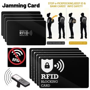 10pcs chống skimming Bộ làm nhiễu tín hiệu thẻ cho hộ chiếu ID thẻ bảo vệ kỹ thuật số riêng tư điện tử Pickpocketing phòng chống PVC an ninh