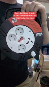 Kabel Roll 10 Meter 15 Meter Stop Kontak 4 Lubang VISICOM SNI