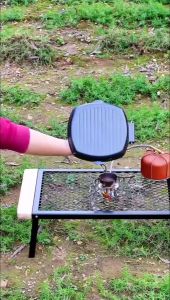 Pemanggang Square Grill Pan 20cm: Alat Panggang Grill Pan Anti Lengket Bisa COD Gratis Ongkir