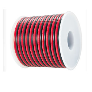 Dây Điện PVC Cách Điện 2 Lõi Đồng Thiếc Màu Đỏ Đen Dùng Cho Đèn LED Dây Nối Dài Lõi Nhiều Sợi 18-30 AWG