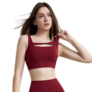 High strength twisted sports bra womens U-shaped back yoga bra shock resistant fitness top